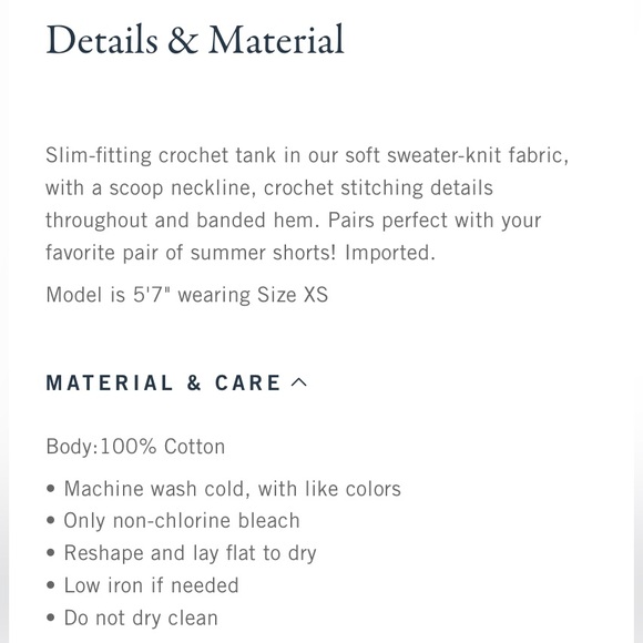 Abercrombie Crochet Scoopneck SIZE M - Picture 8 of 9